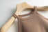 Slim Halter Neck Off-Shoulder Camisole Tops for Women - Stylish Solid Tank Tees with Chest Pad for Comfortable Summer Wear